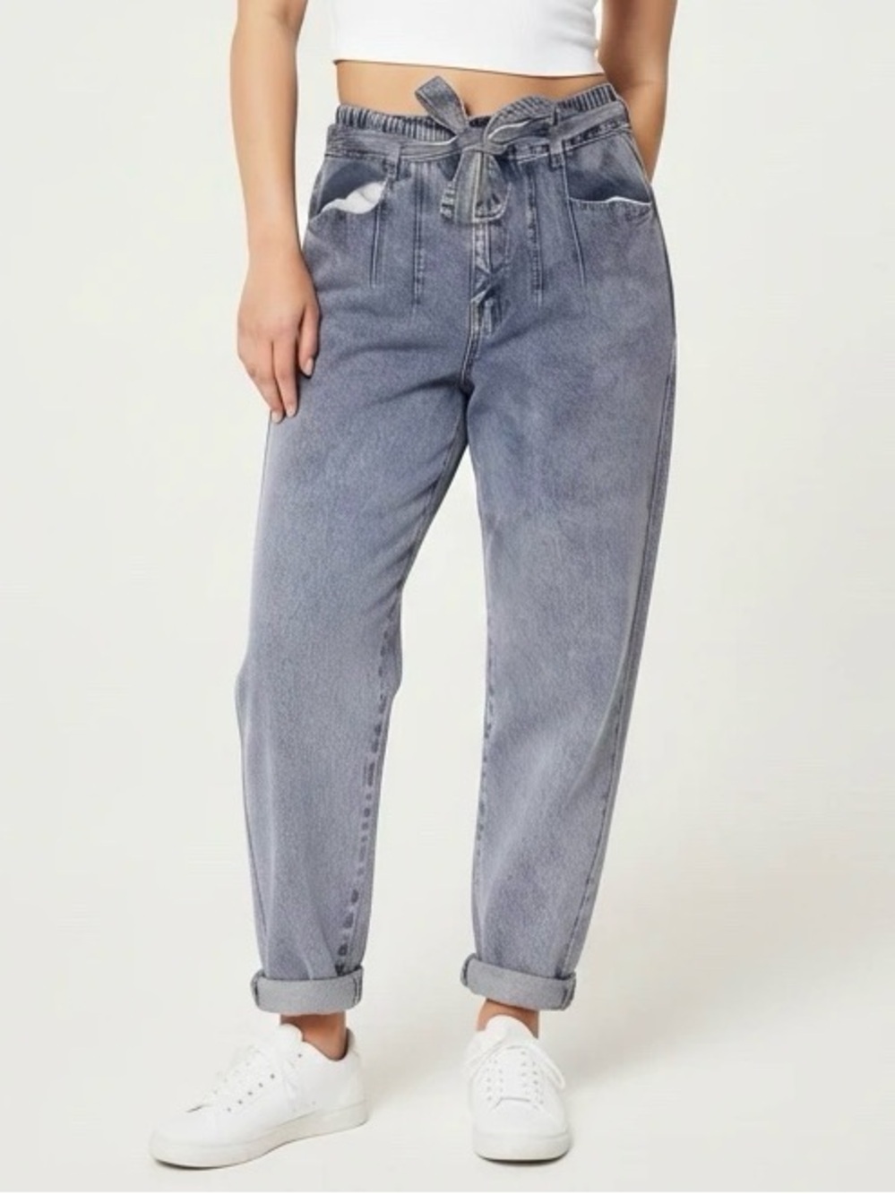 Forever 21 Paper Bag Waist Jeans